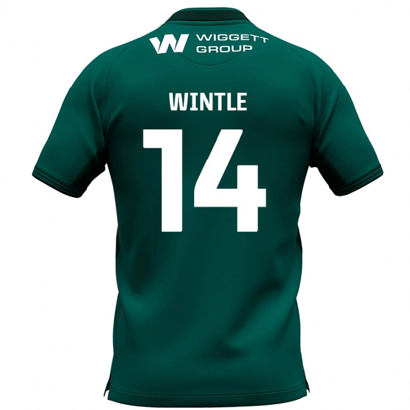 Danxen Uomo Maglia Ryan Wintle #14 Verde Kit Gara Away 2024/25 Maglietta
