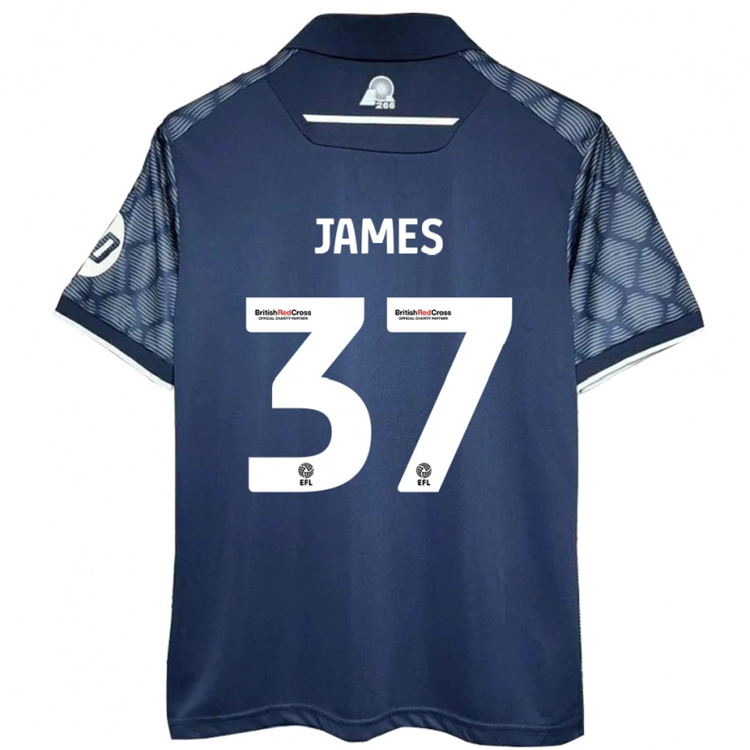 Danxen Uomo Maglia Matty James #37 Nero Kit Gara Away 2024/25 Maglietta