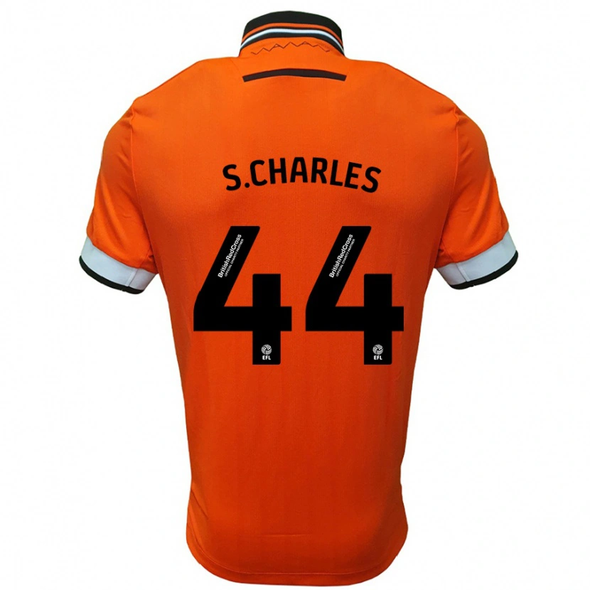 Danxen Uomo Maglia Shea Charles #44 Arancione Bianco Kit Gara Away 2024/25 Maglietta