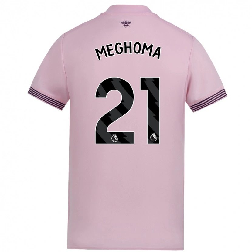Danxen Uomo Maglia Jayden Meghoma #21 Rosa Kit Gara Away 2024/25 Maglietta