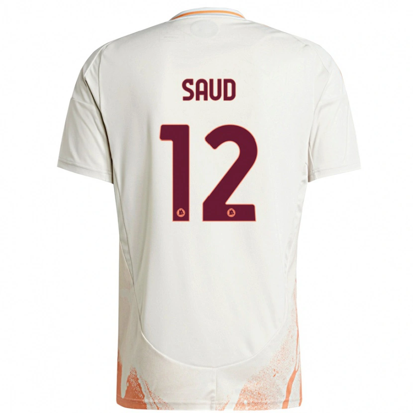 Danxen Uomo Maglia Saud Abdulhamid #12 Crema Bianco Arancione Kit Gara Away 2024/25 Maglietta