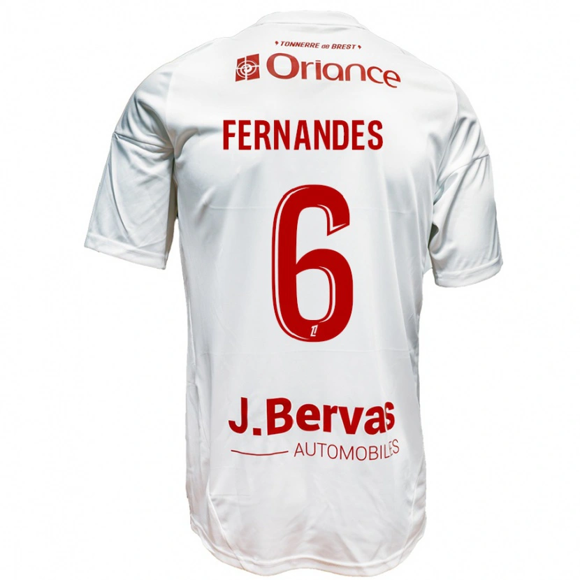 Danxen Uomo Maglia Edimilson Fernandes #6 Bianco Rosso Kit Gara Away 2024/25 Maglietta