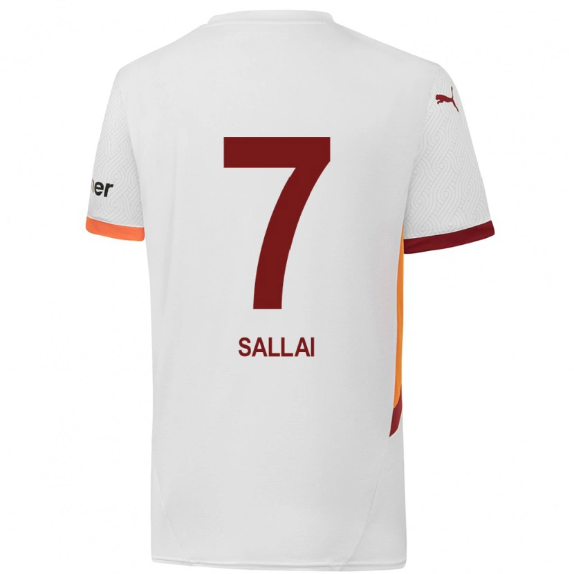 Danxen Uomo Maglia Roland Sallai #7 Bianco Giallo Rosso Kit Gara Away 2024/25 Maglietta