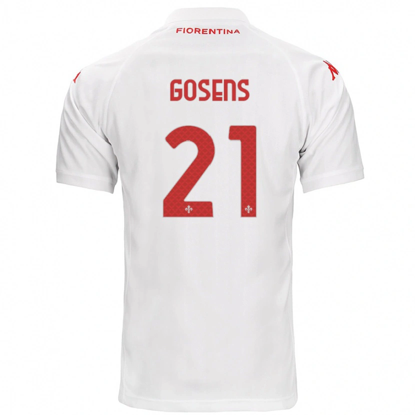 Danxen Uomo Maglia Robin Gosens #21 Bianco Kit Gara Away 2024/25 Maglietta