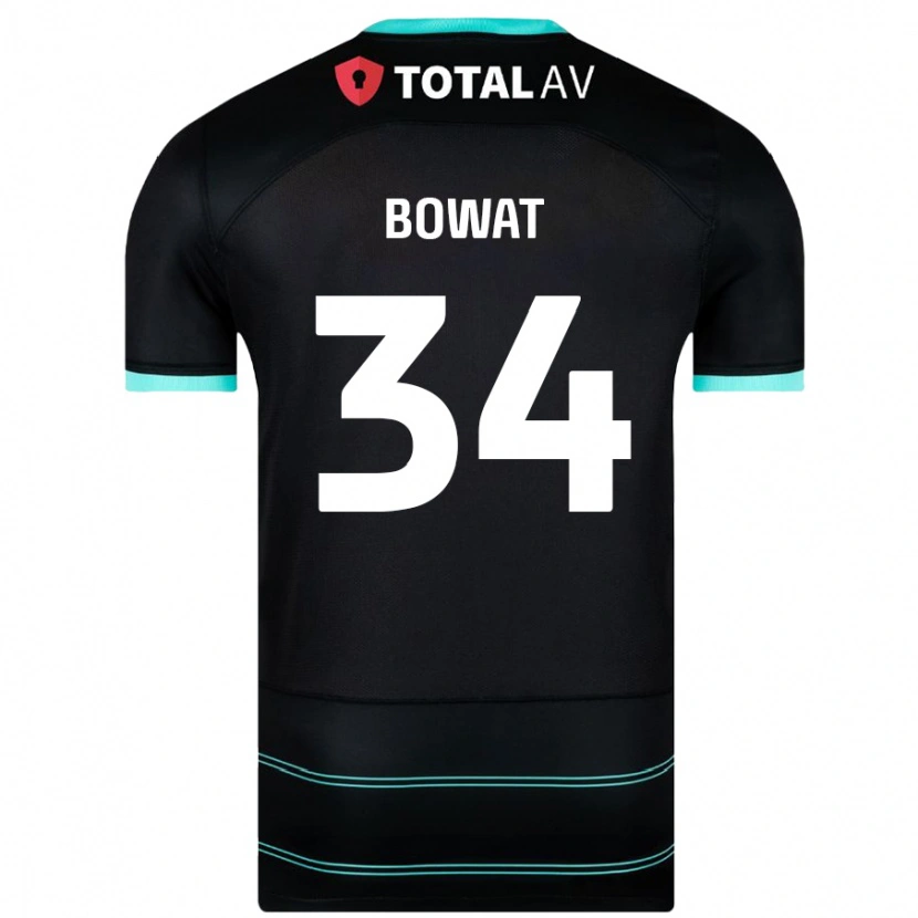 Danxen Uomo Maglia Ibane Bowat #34 Nero Kit Gara Away 2024/25 Maglietta
