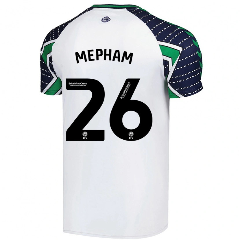 Danxen Uomo Maglia Chris Mepham #26 Bianco Kit Gara Away 2024/25 Maglietta