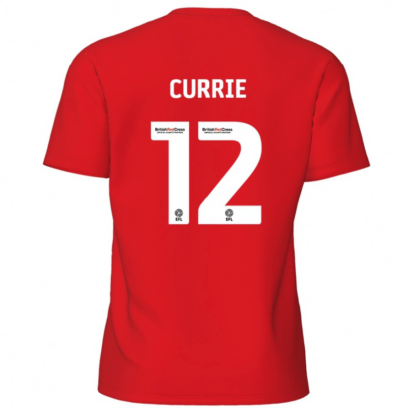 Danxen Uomo Maglia Jack Currie #12 Rosso Kit Gara Home 2024/25 Maglietta