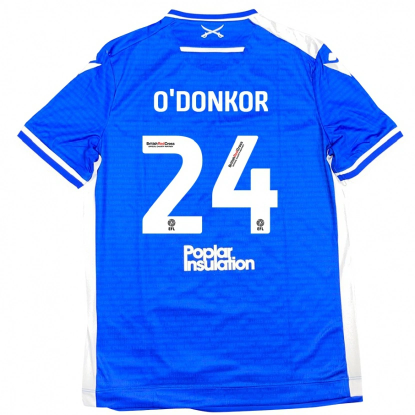 Danxen Uomo Maglia Gatlin O'donkor #24 Blu Bianco Kit Gara Home 2024/25 Maglietta