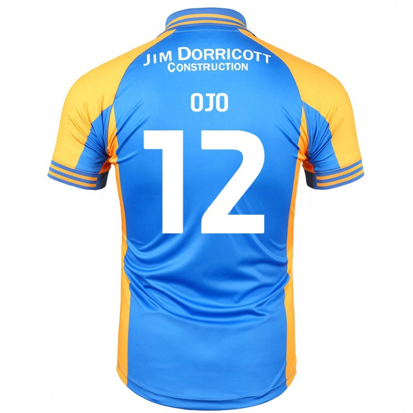 Danxen Uomo Maglia Funso Ojo #12 Blu Ambra Kit Gara Home 2024/25 Maglietta