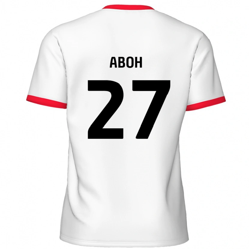 Danxen Uomo Maglia Ken Aboh #27 Bianco Rosso Kit Gara Home 2024/25 Maglietta