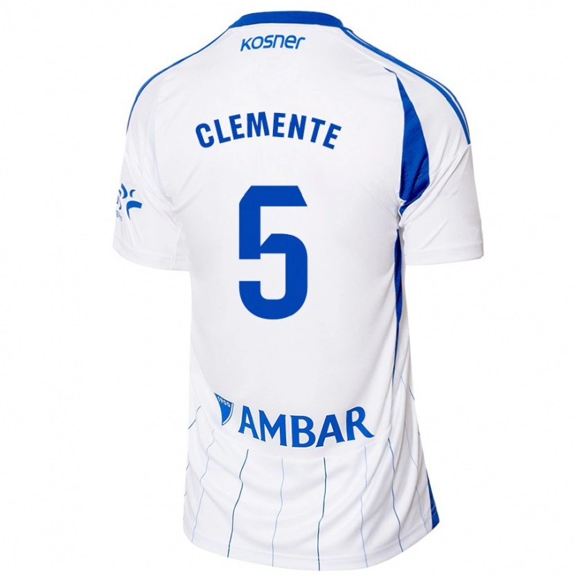 Danxen Uomo Maglia Enrique Clemente #5 Rosso Bianco Kit Gara Home 2024/25 Maglietta