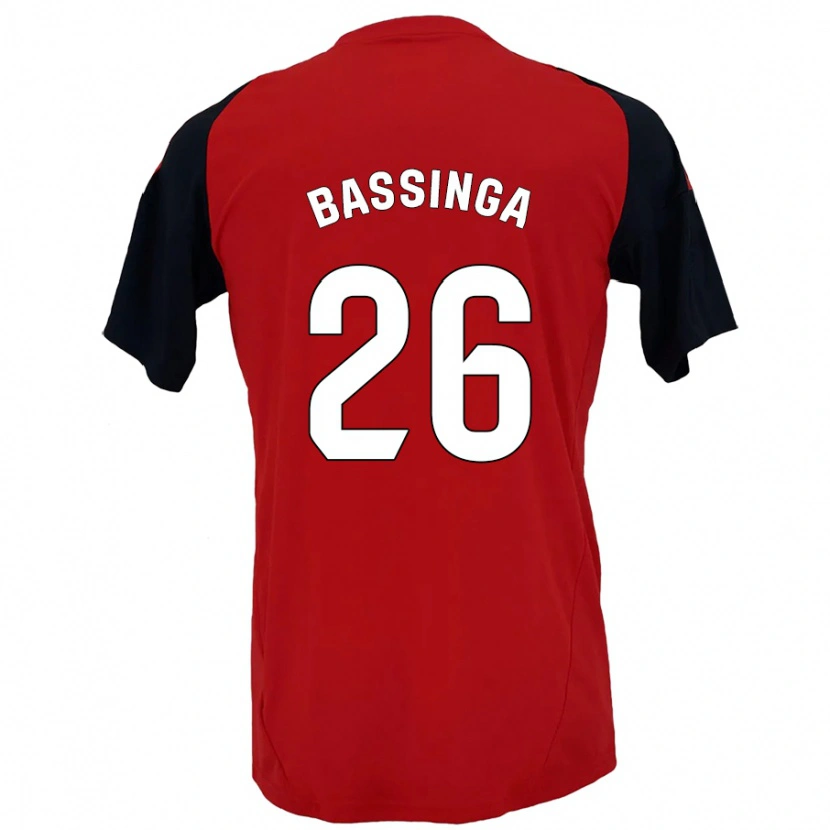 Danxen Uomo Maglia Aboubacar Bassinga #26 Rosso Nero Kit Gara Home 2024/25 Maglietta