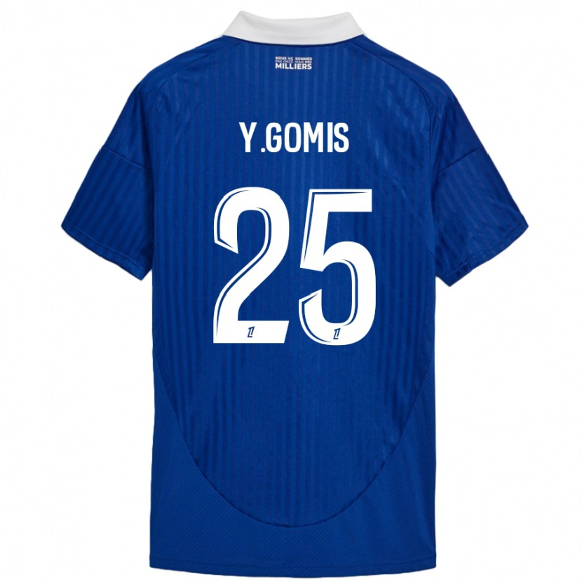 Danxen Uomo Maglia Yoni Gomis #25 Blu Bianco Kit Gara Home 2024/25 Maglietta