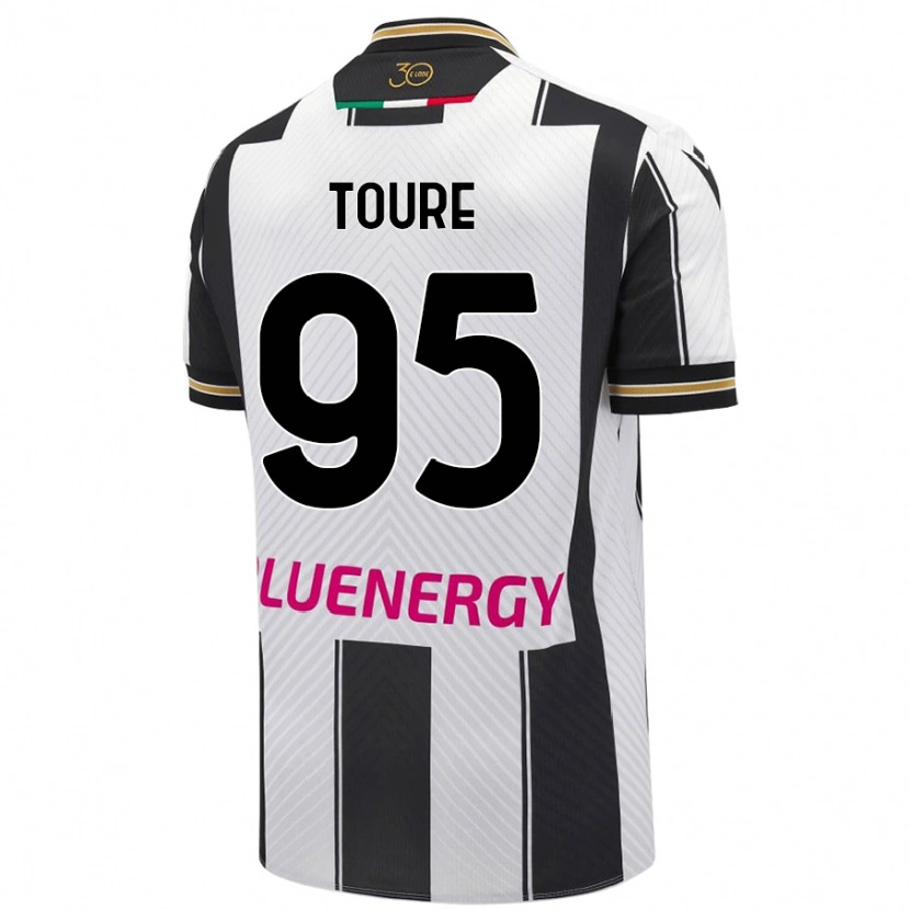 Danxen Uomo Maglia Isaak Touré #95 Bianco Nero Kit Gara Home 2024/25 Maglietta