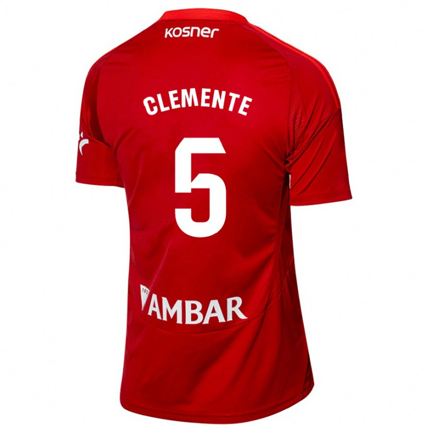 Danxen Uomo Maglia Enrique Clemente #5 Bianco Blu Kit Gara Away 2024/25 Maglietta