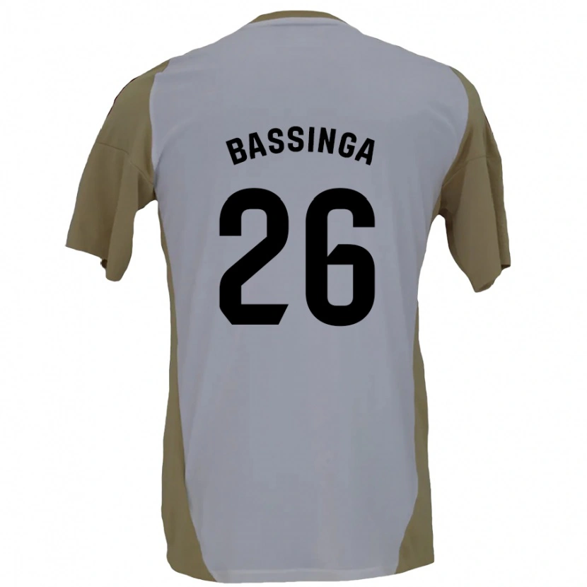 Danxen Uomo Maglia Aboubacar Bassinga #26 Marrone Bianco Kit Gara Away 2024/25 Maglietta