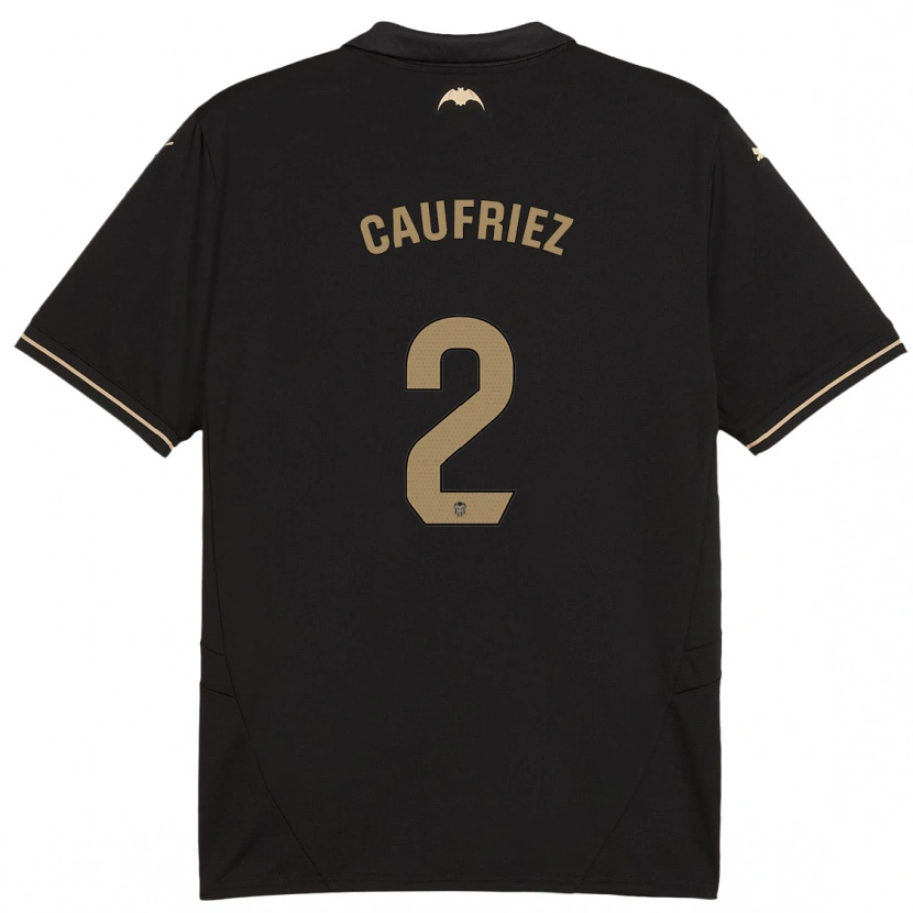 Danxen Uomo Maglia Maximiliano Caufriez #2 Nero Kit Gara Away 2024/25 Maglietta
