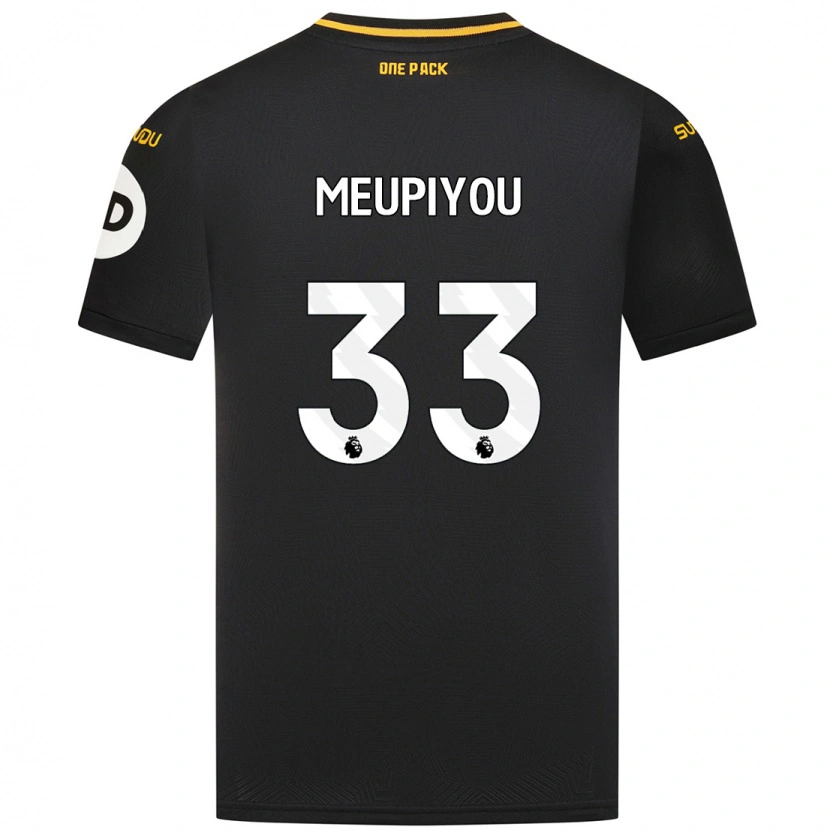Danxen Uomo Maglia Bastien Meupiyou #33 Nero Kit Gara Away 2024/25 Maglietta