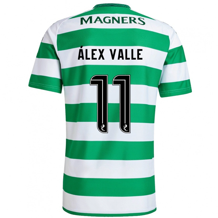 Danxen Donna Maglia Álex Valle #11 Verde Bianco Kit Gara Home 2024/25 Maglietta