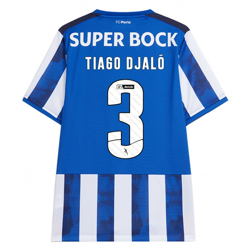 Danxen Donna Maglia Tiago Djaló #3 Blu Bianco Kit Gara Home 2024/25 Maglietta