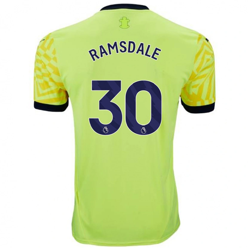 Danxen Donna Maglia Aaron Ramsdale #30 Giallo Kit Gara Away 2024/25 Maglietta