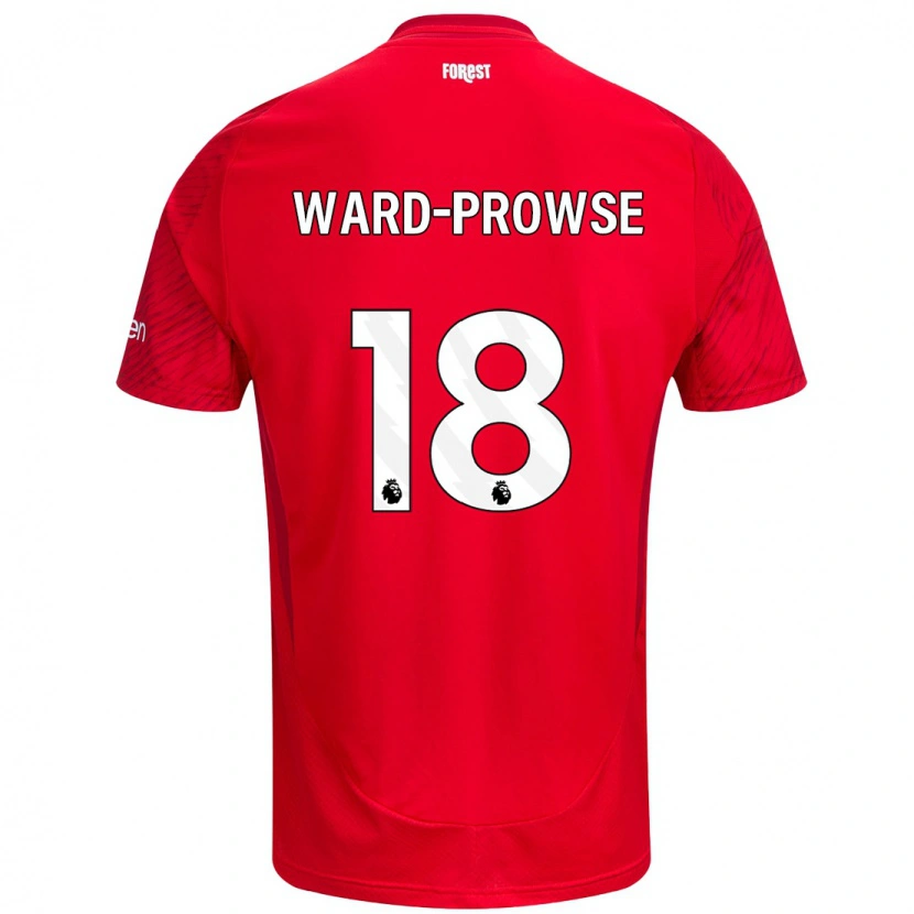 Danxen Donna Maglia James Ward-Prowse #18 Rosso Bianco Kit Gara Home 2024/25 Maglietta
