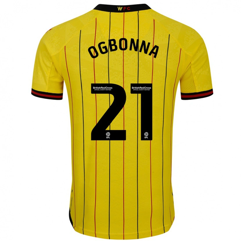 Danxen Donna Maglia Angelo Ogbonna #21 Giallo Nero Kit Gara Home 2024/25 Maglietta