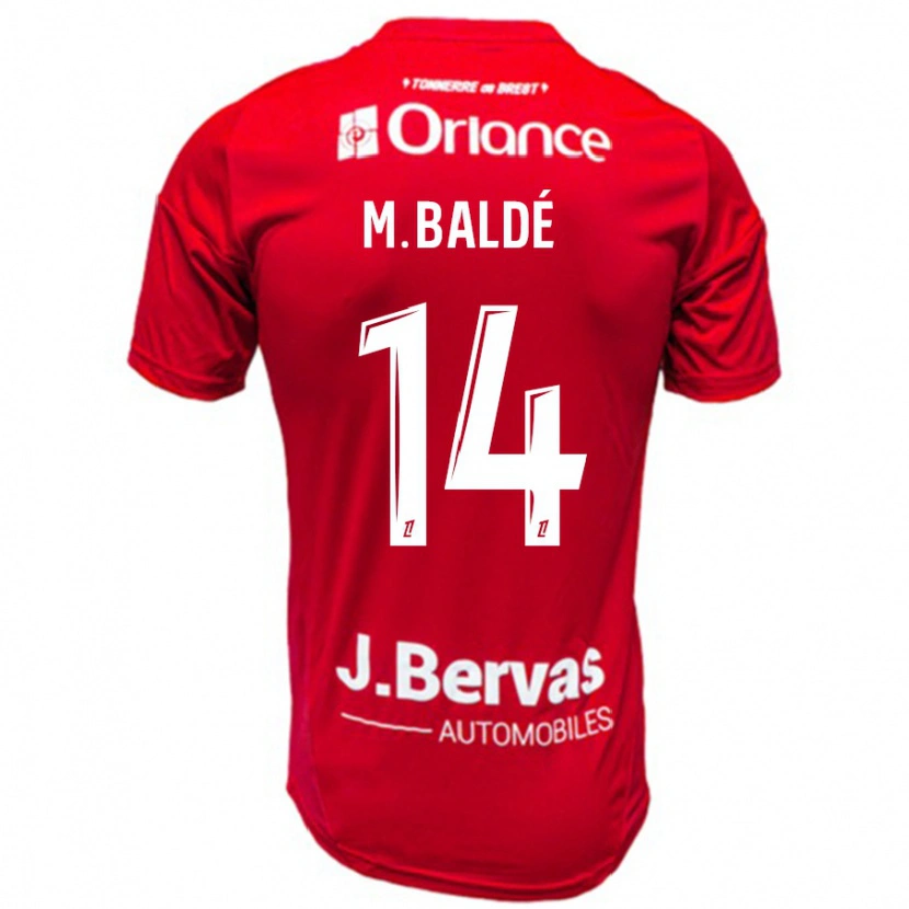 Danxen Donna Maglia Mama Baldé #14 Rosso Bianco Kit Gara Home 2024/25 Maglietta