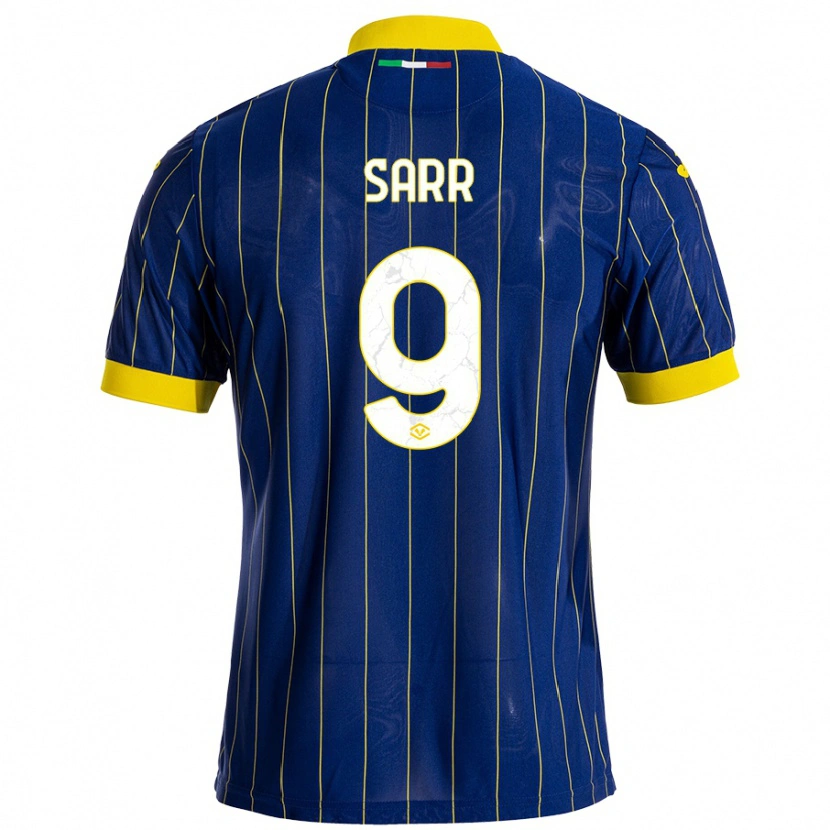 Danxen Donna Maglia Amin Sarr #9 Blu Giallo Kit Gara Home 2024/25 Maglietta