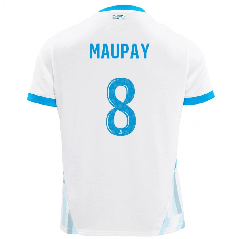Danxen Donna Maglia Neal Maupay #8 Bianco Azzurro Kit Gara Home 2024/25 Maglietta
