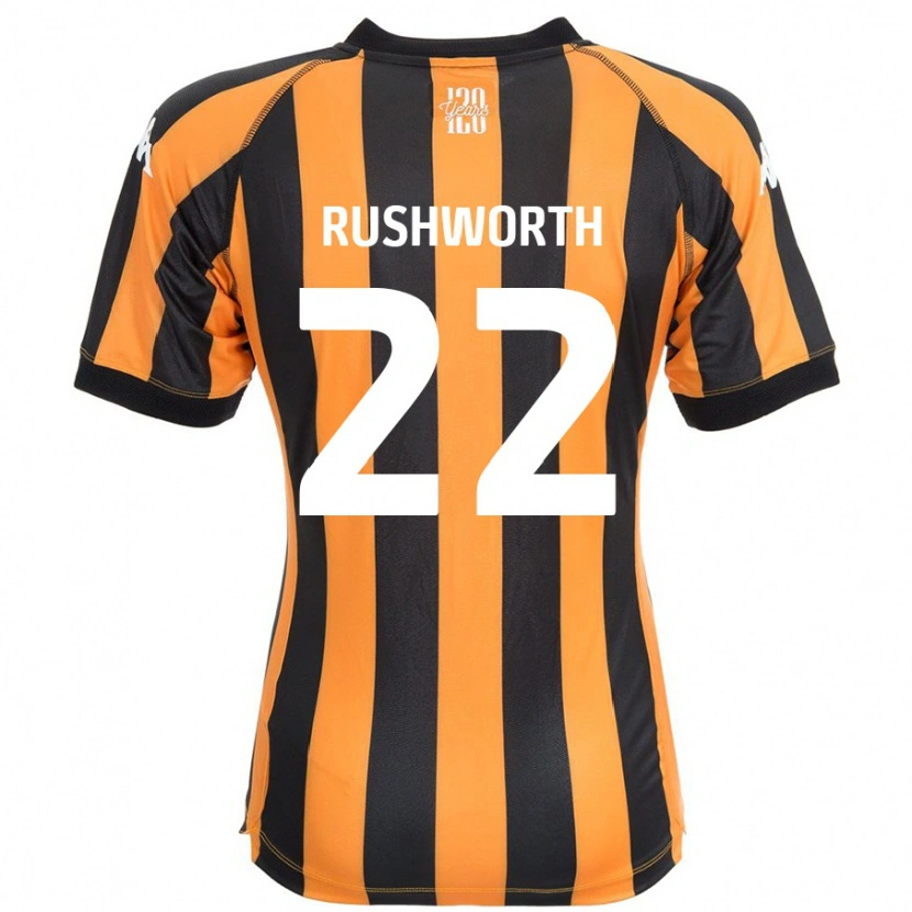 Danxen Donna Maglia Carl Rushworth #22 Nero Ambra Kit Gara Home 2024/25 Maglietta