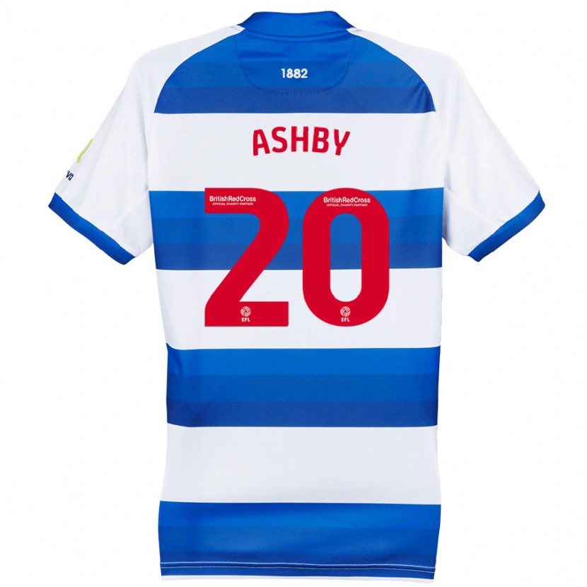 Danxen Donna Maglia Harrison Ashby #20 Bianco Blu Kit Gara Home 2024/25 Maglietta