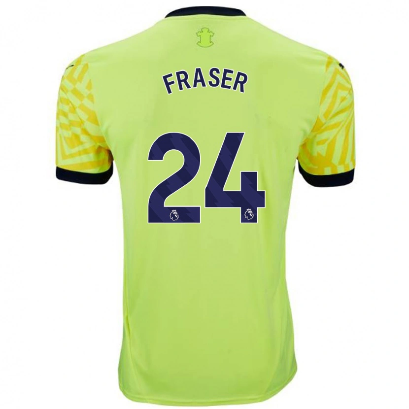Danxen Donna Maglia Ryan Fraser #24 Giallo Kit Gara Away 2024/25 Maglietta