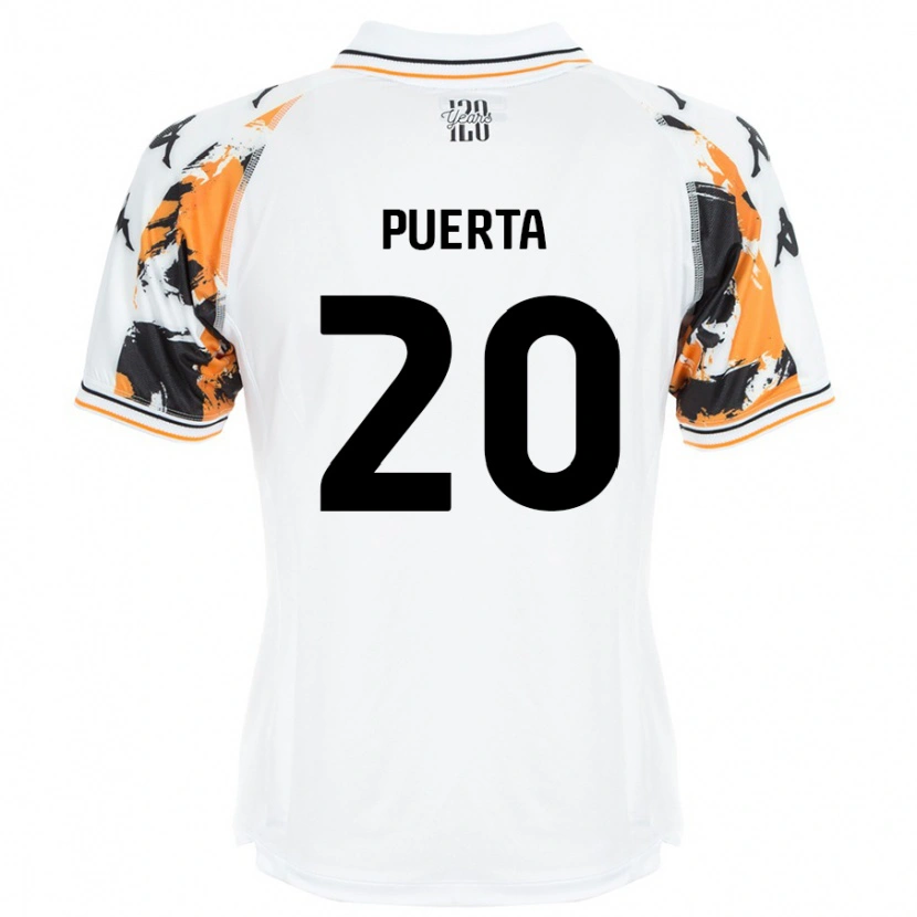 Danxen Donna Maglia Gustavo Puerta #20 Bianco Kit Gara Away 2024/25 Maglietta