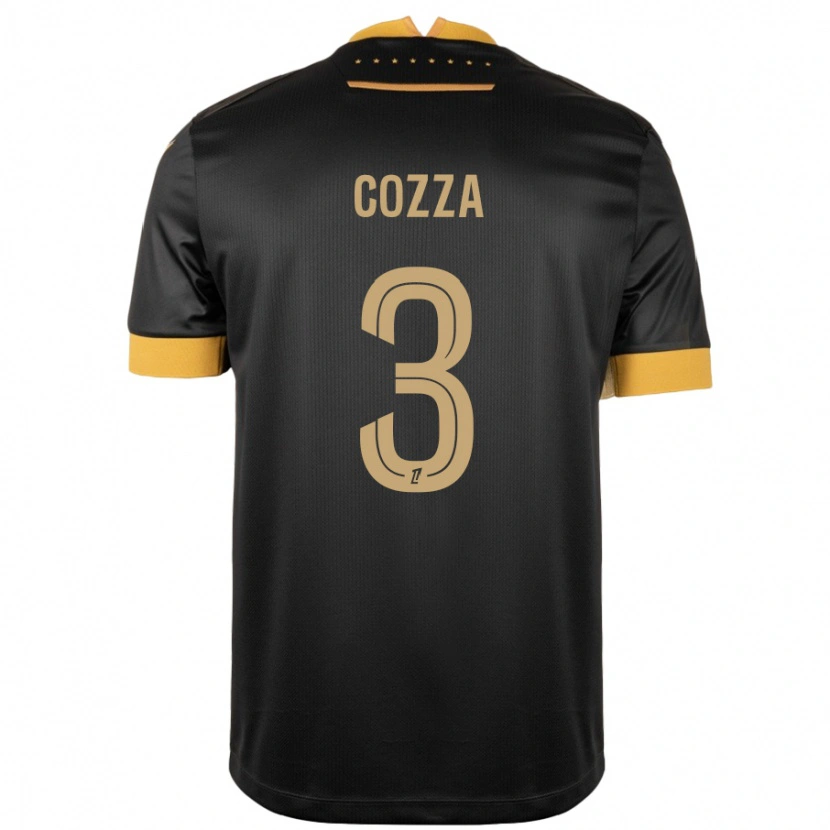 Danxen Donna Maglia Nicolas Cozza #3 Nero Marrone Kit Gara Away 2024/25 Maglietta