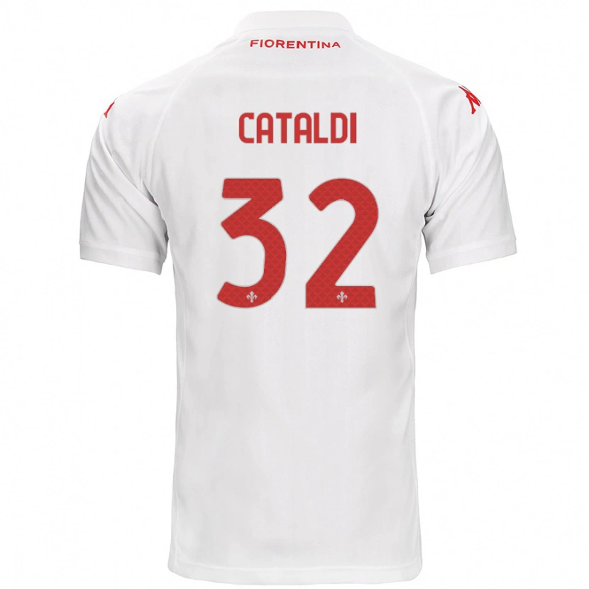 Danxen Donna Maglia Danilo Cataldi #32 Bianco Kit Gara Away 2024/25 Maglietta