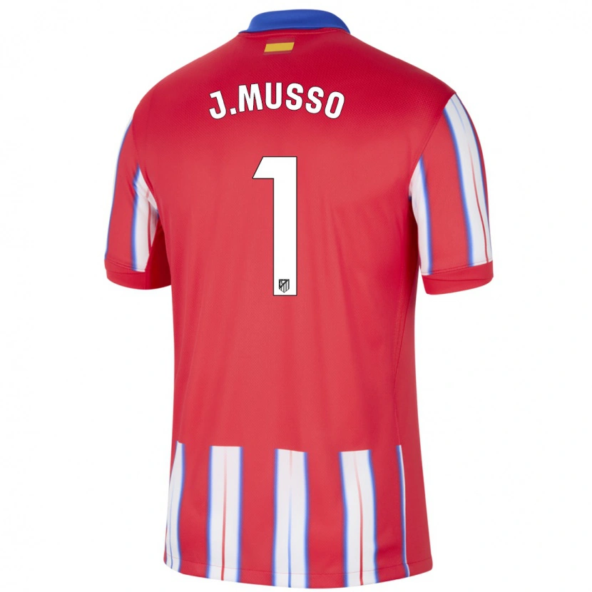 Danxen Donna Maglia Juan Musso #1 Rosso Bianco Blu Kit Gara Home 2024/25 Maglietta
