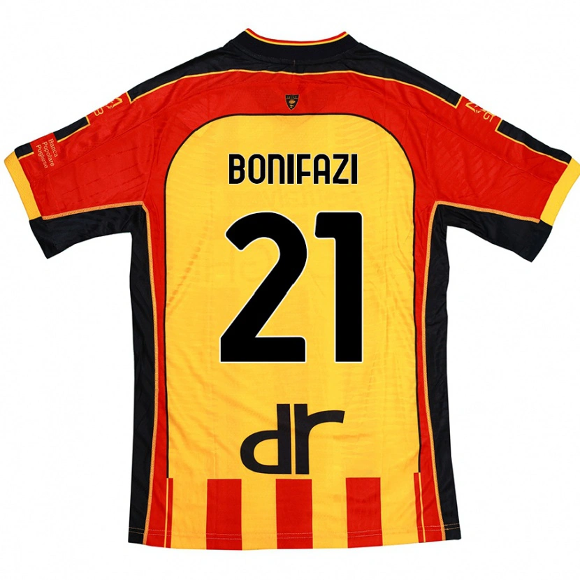 Danxen Donna Maglia Kevin Bonifazi #21 Giallo Rosso Kit Gara Home 2024/25 Maglietta