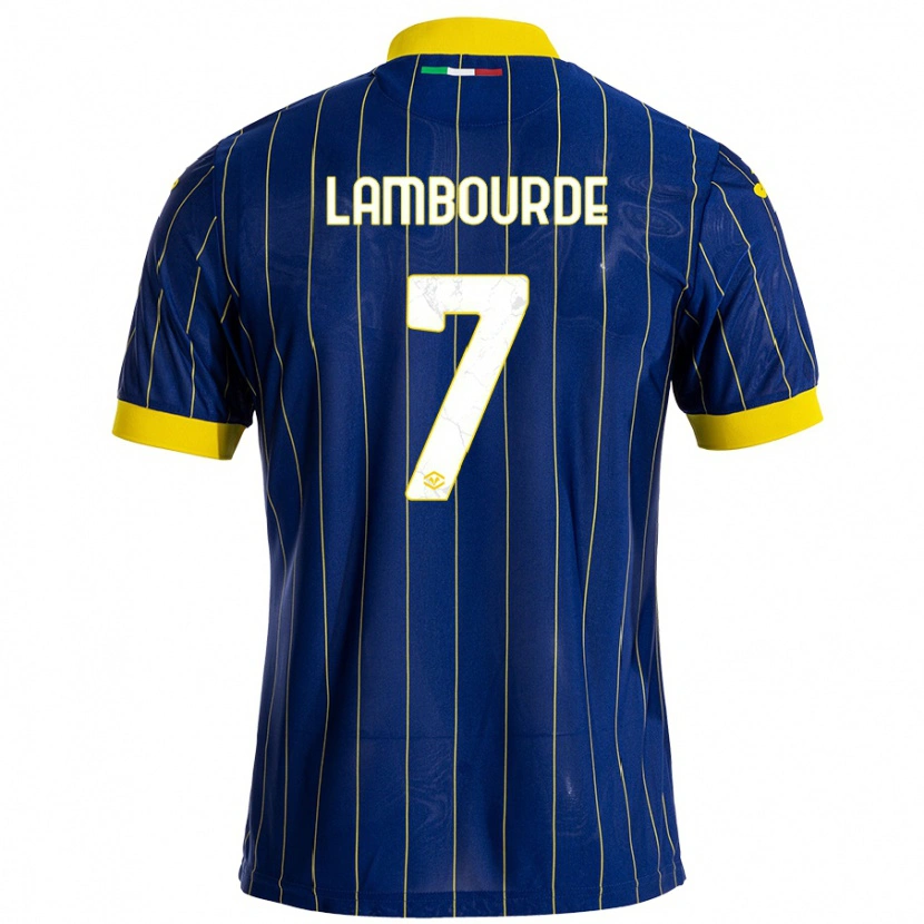 Danxen Donna Maglia Mathis Lambourde #7 Blu Giallo Kit Gara Home 2024/25 Maglietta