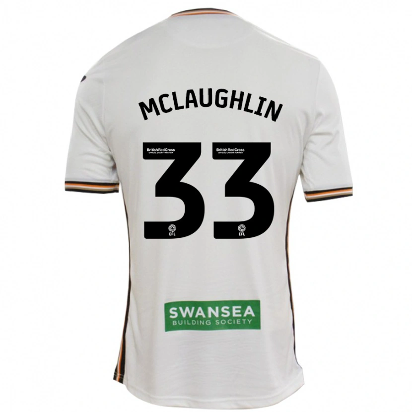 Danxen Donna Maglia Jon Mclaughlin #33 Bianco Kit Gara Home 2024/25 Maglietta