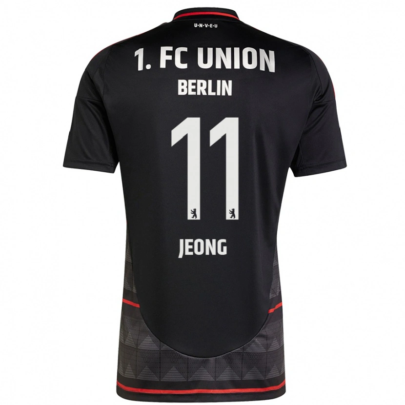 Danxen Donna Maglia Woo-Yeong Jeong #11 Nero Kit Gara Away 2024/25 Maglietta