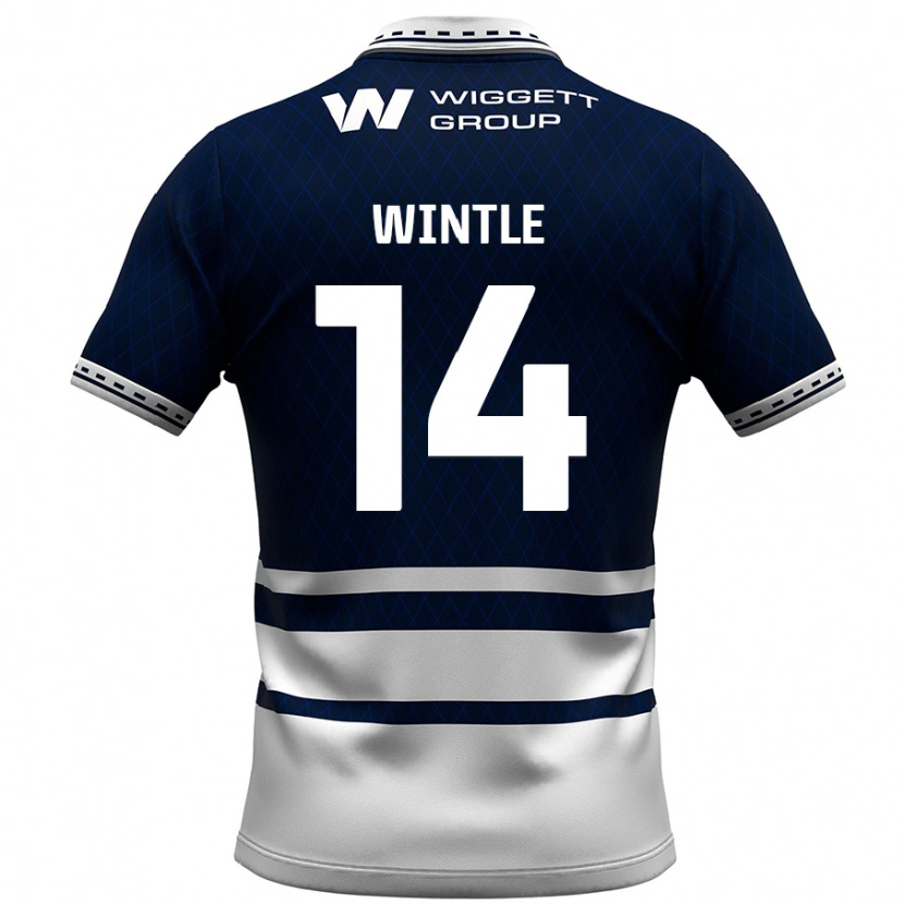 Danxen Donna Maglia Ryan Wintle #14 Blu Navy Bianco Kit Gara Home 2024/25 Maglietta