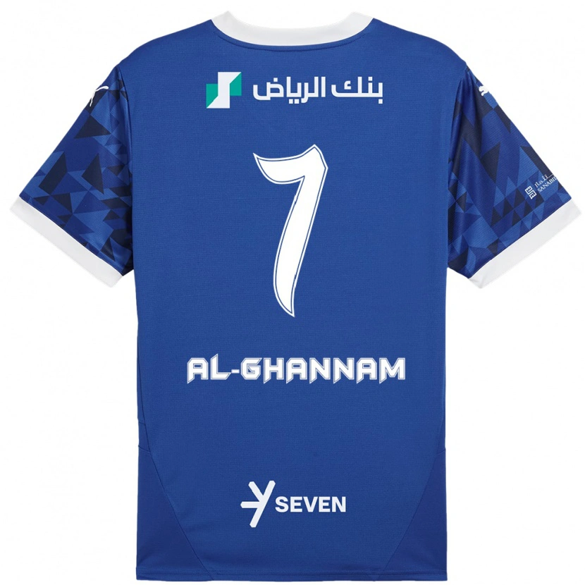 Danxen Donna Maglia Khalid Al-Ghannam #7 Blu Scuro Bianco Kit Gara Home 2024/25 Maglietta