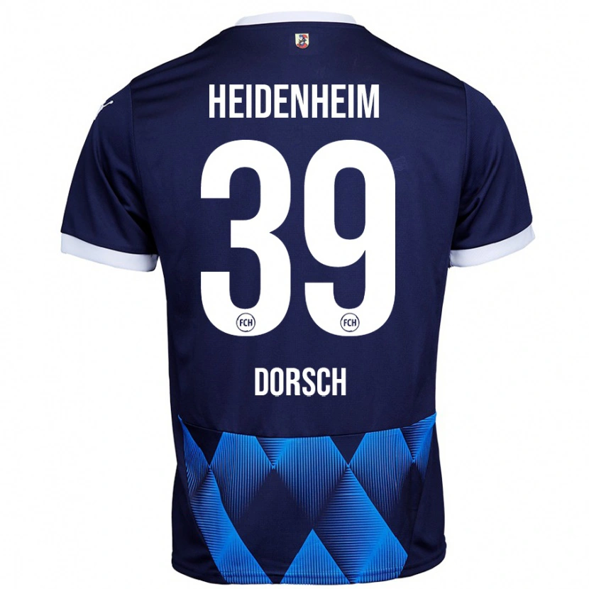 Danxen Donna Maglia Niklas Dorsch #39 Rosso Blu Kit Gara Home 2024/25 Maglietta