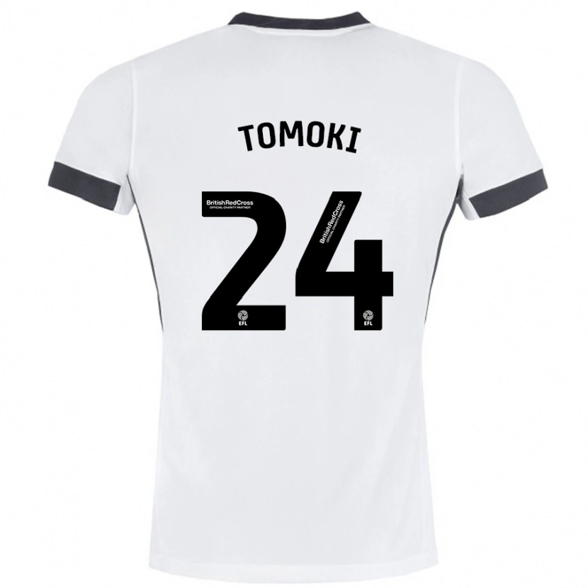 Danxen Donna Maglia Tomoki Iwata #24 Bianco Nero Kit Gara Away 2024/25 Maglietta