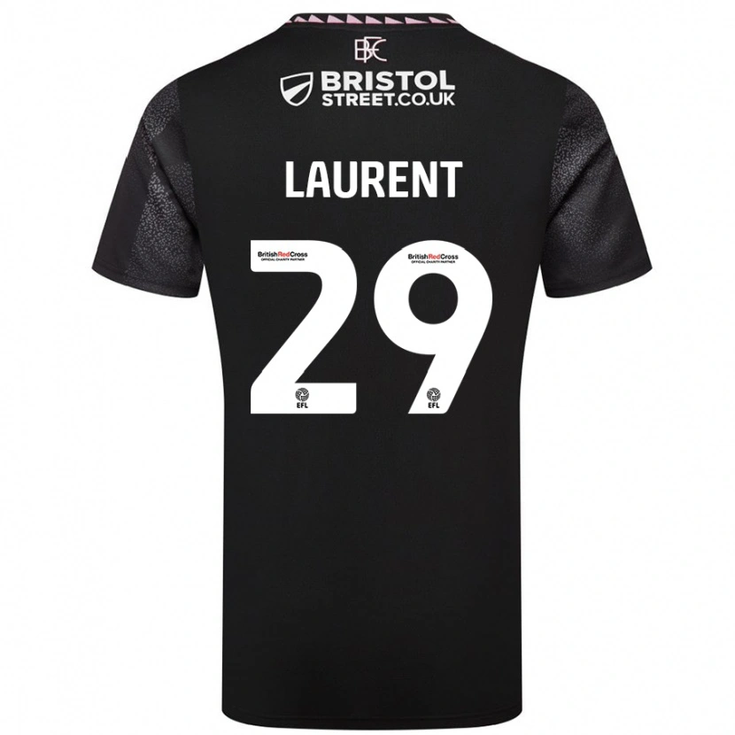 Danxen Donna Maglia Josh Laurent #29 Nero Kit Gara Away 2024/25 Maglietta