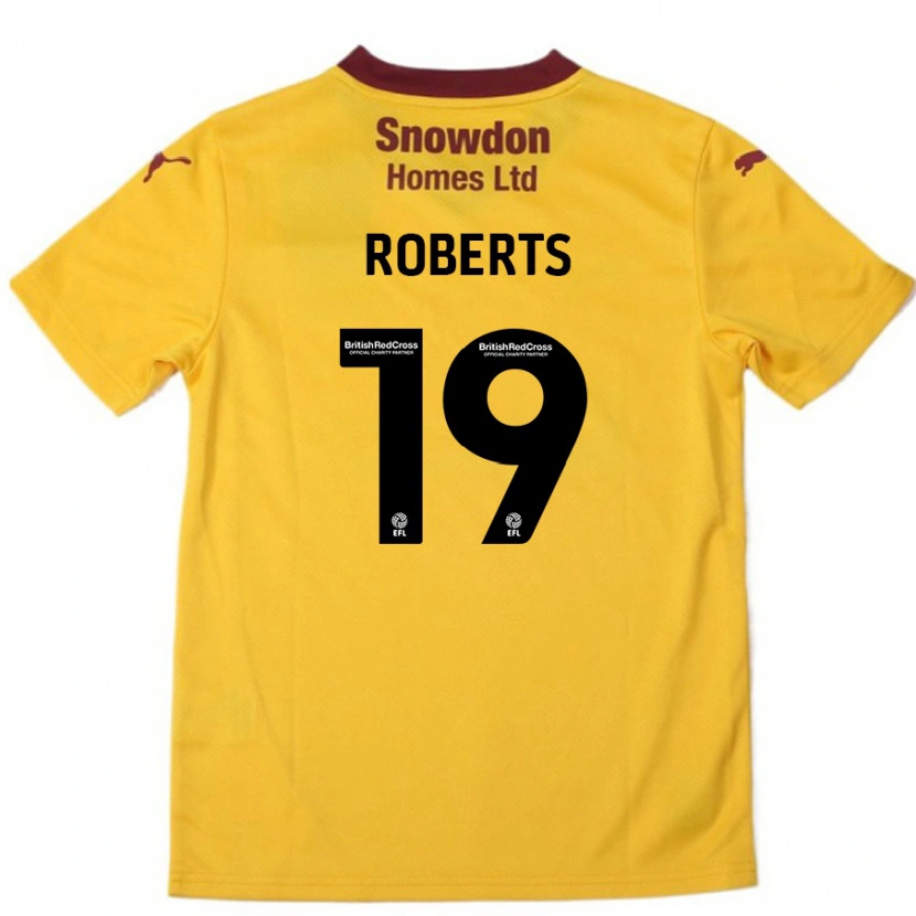 Danxen Donna Maglia Tyler Roberts #19 Arancione Borgogna Kit Gara Away 2024/25 Maglietta