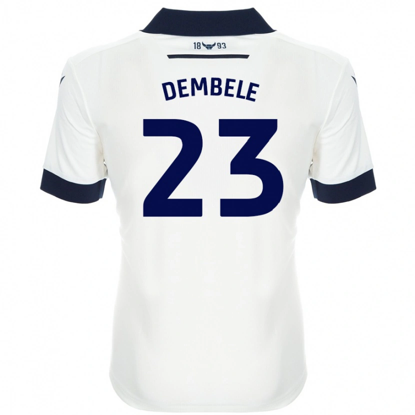 Danxen Donna Maglia Siriki Dembélé #23 Bianco Blu Navy Kit Gara Away 2024/25 Maglietta
