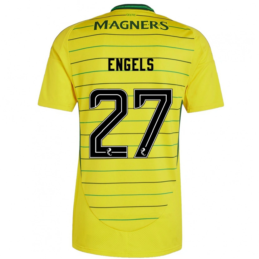 Danxen Donna Maglia Arne Engels #27 Giallo Kit Gara Away 2024/25 Maglietta