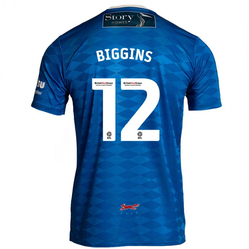 Danxen Donna Maglia Harrison Biggins #12 Blu Kit Gara Home 2024/25 Maglietta